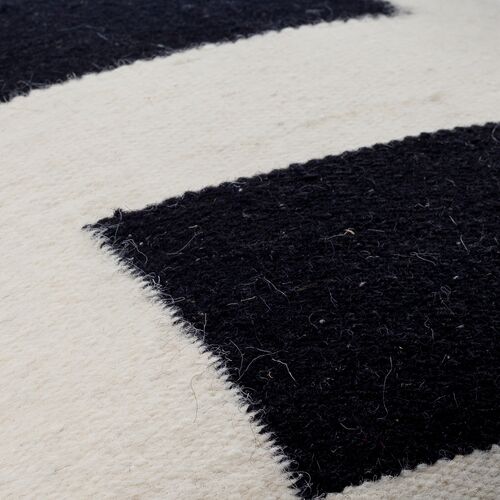 Samuel Wool Stripe Pillow, Ivory/Black 6 Samuel Wool Stripe Pillow, Ivory/Black