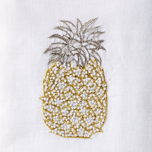 Pineapple Linen Tissue-Box Cover 2 Pineapple Linen Tissue-Box Cover