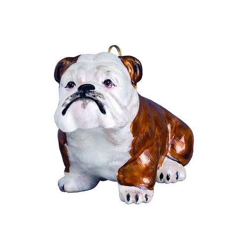 Bulldog Ornament, Brown/White 1 Bulldog Ornament, Brown/White