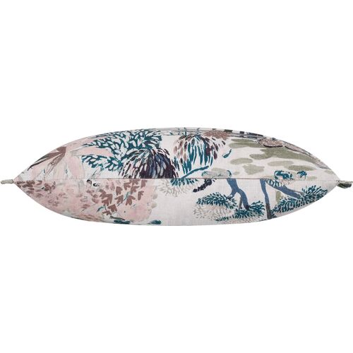Jing 13x22 Chinoiserie Lumbar Pillow, Pink 3 Jing 13x22 Chinoiserie Lumbar Pillow, Pink