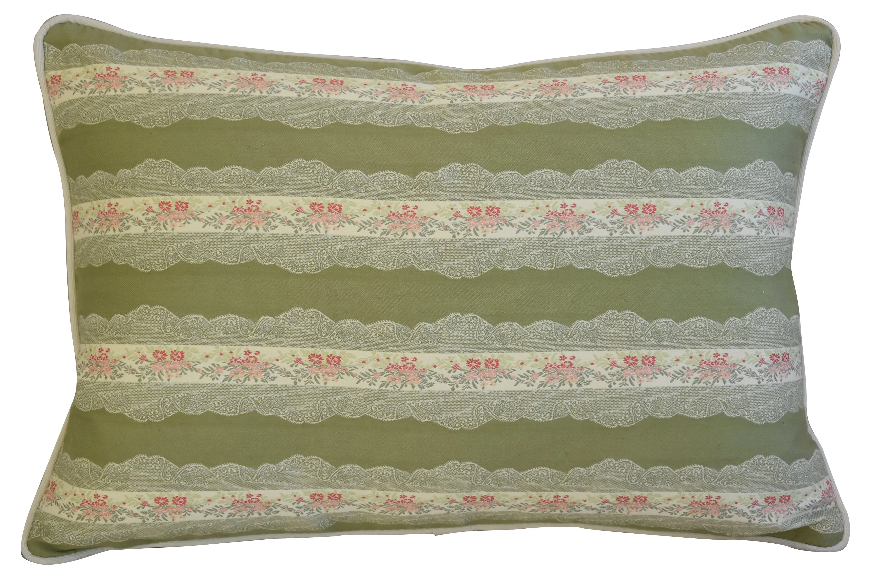 Scalamandr?? Floral Lampas Pillows, Pair 2 Scalamandr?? Floral Lampas Pillows, Pair