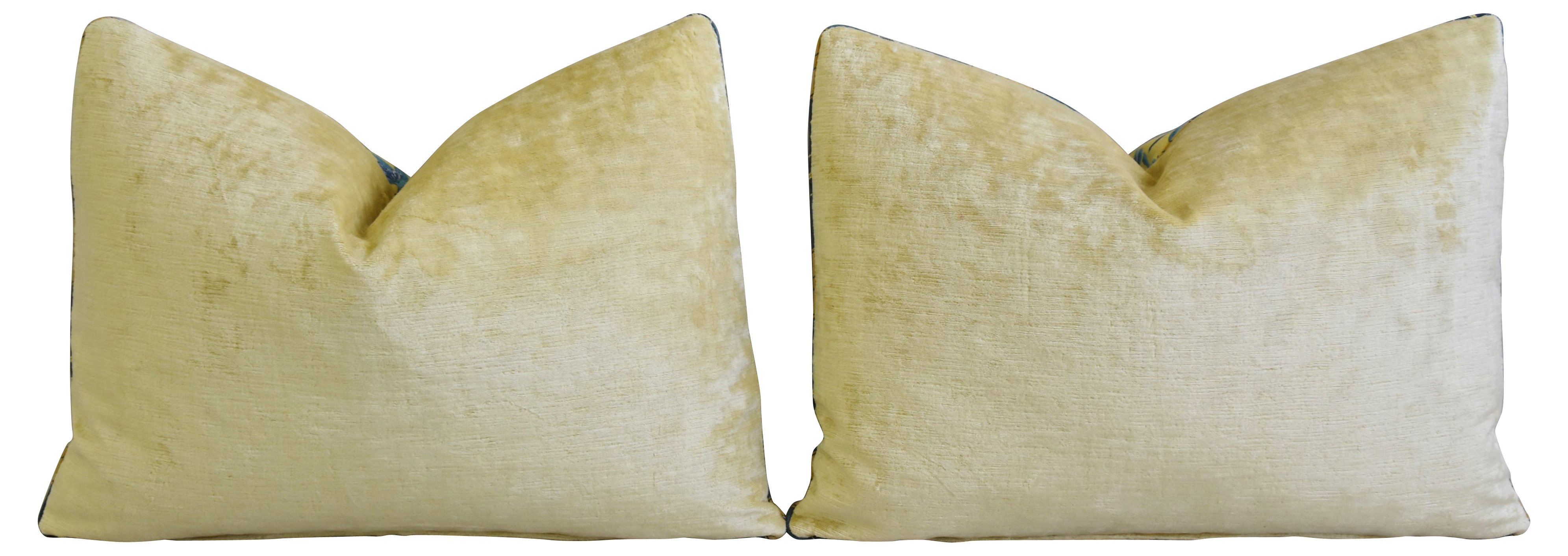 Blue Birds & Butterflies Pillows, Pair 8 Blue Birds & Butterflies Pillows, Pair