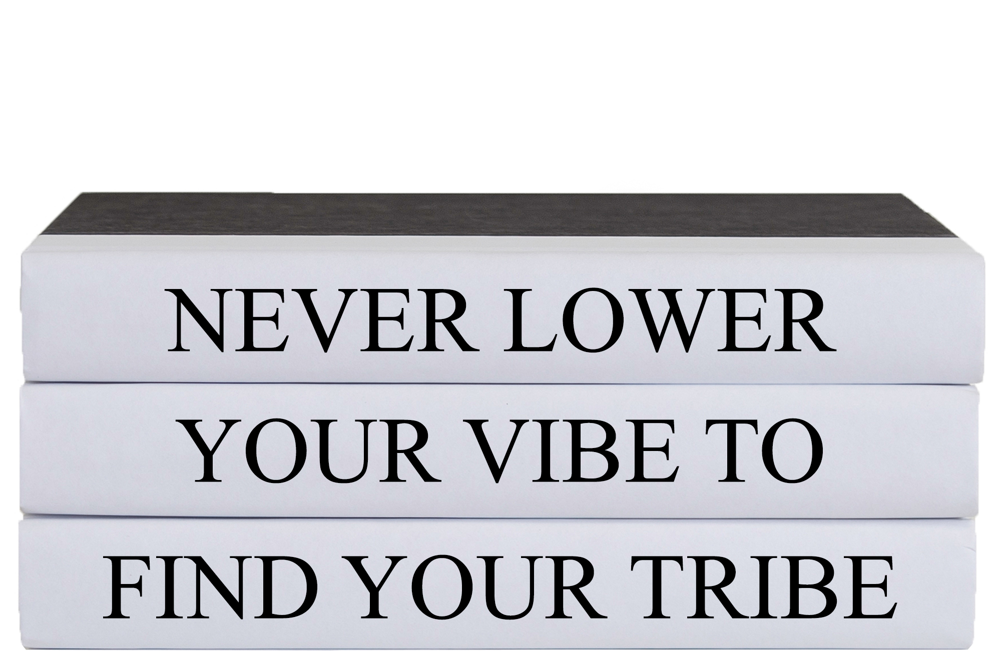 "Find Your Tribe" Decorative Quote Book Stack