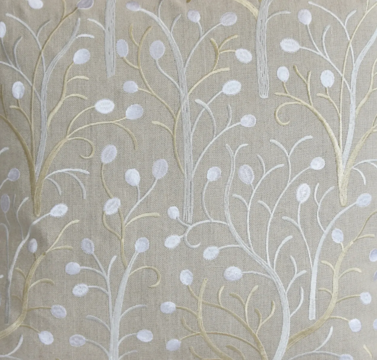 Stout Fabrics Embroidered Trees Pillow 3 Stout Fabrics Embroidered Trees Pillow