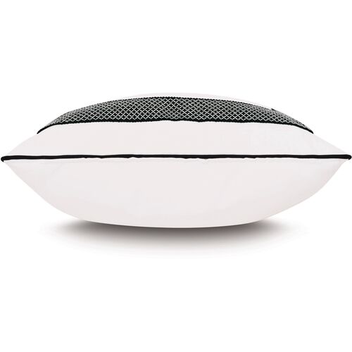 Willa Outdoor 20x20 Pillow, White/Black 3 Willa Outdoor 20x20 Pillow, White/Black