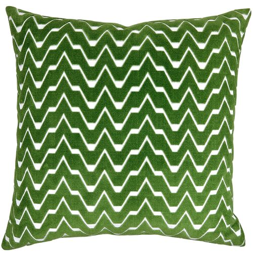 Willa 22x22 Velvet/Linen Pillow, Grass
