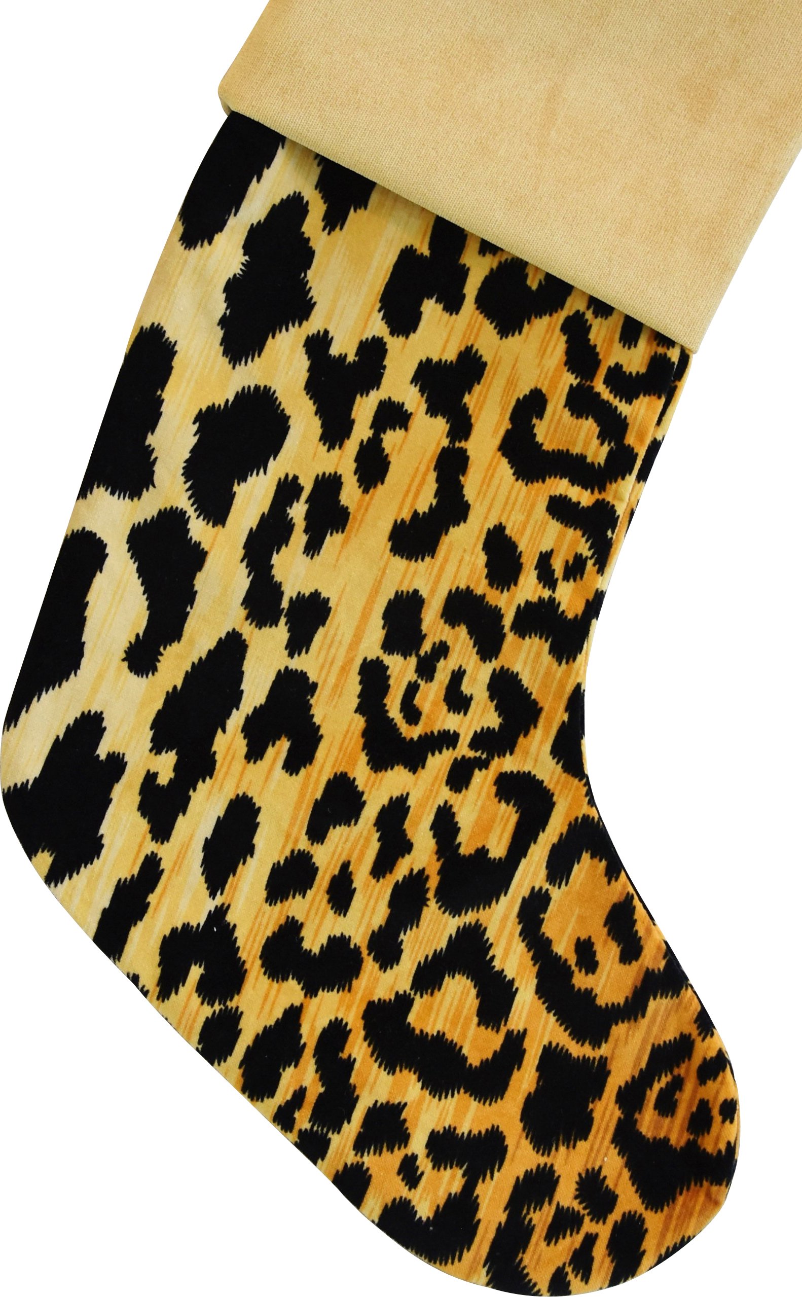 Leopard Spot Velvet Christmas Stocking