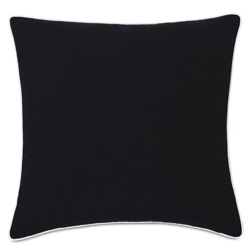 Riley 20x20 Outdoor Pillow, Black 1 Riley 20x20 Outdoor Pillow, Black