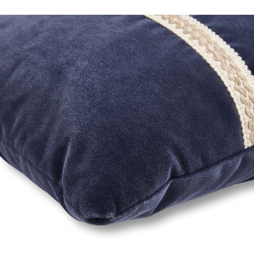 Mallory 12x23 Lumbar Pillow, Navy Velvet 3 Mallory 12x23 Lumbar Pillow, Navy Velvet