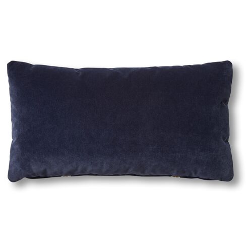 Mallory 12x23 Lumbar Pillow, Navy Velvet 4 Mallory 12x23 Lumbar Pillow, Navy Velvet