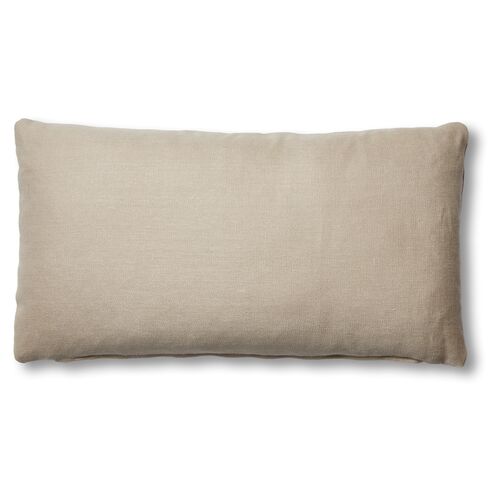Ada Long Lumbar Pillow, Dune Linen