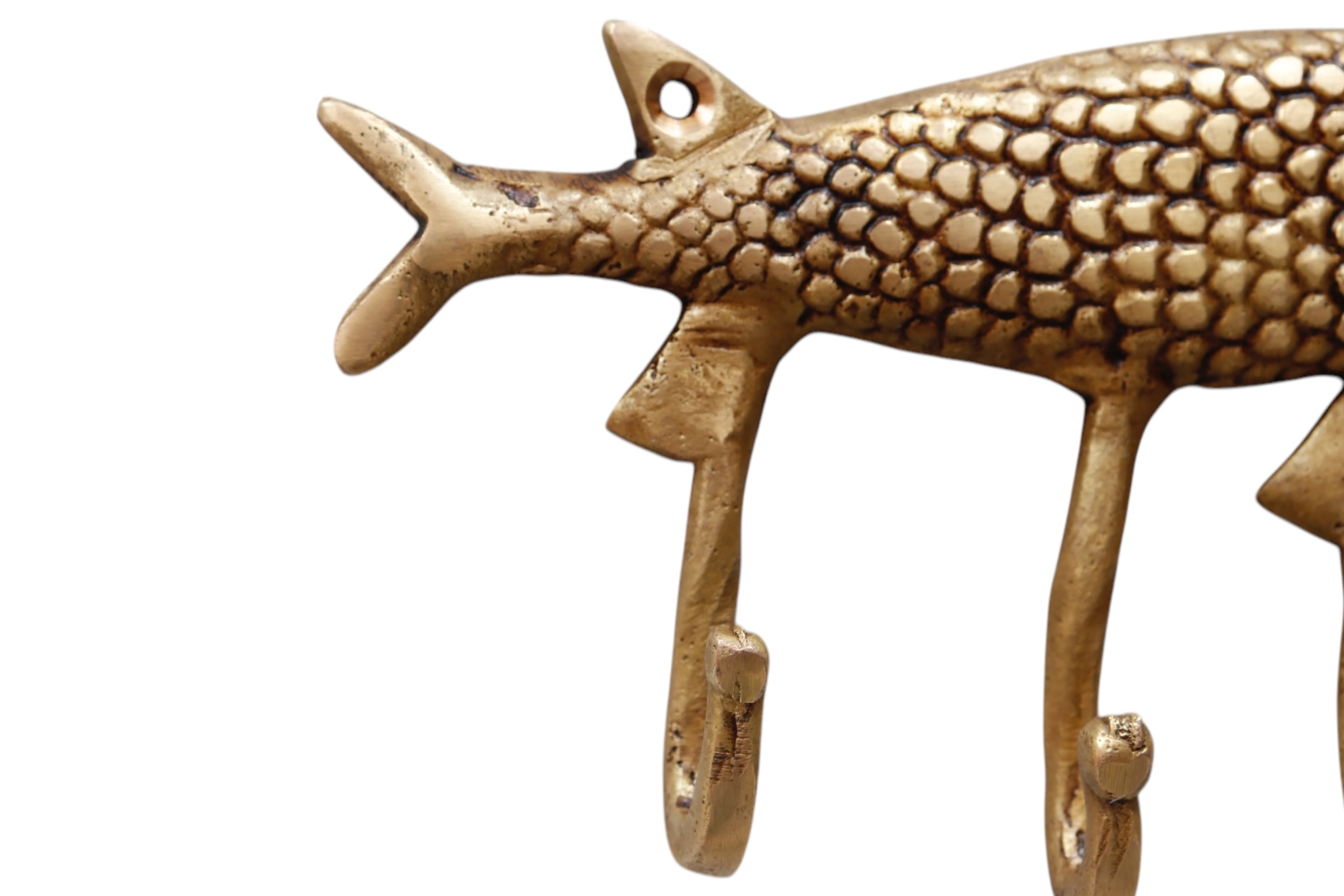 Brass Fish Wall Hooks - a Pair 2 Brass Fish Wall Hooks - a Pair