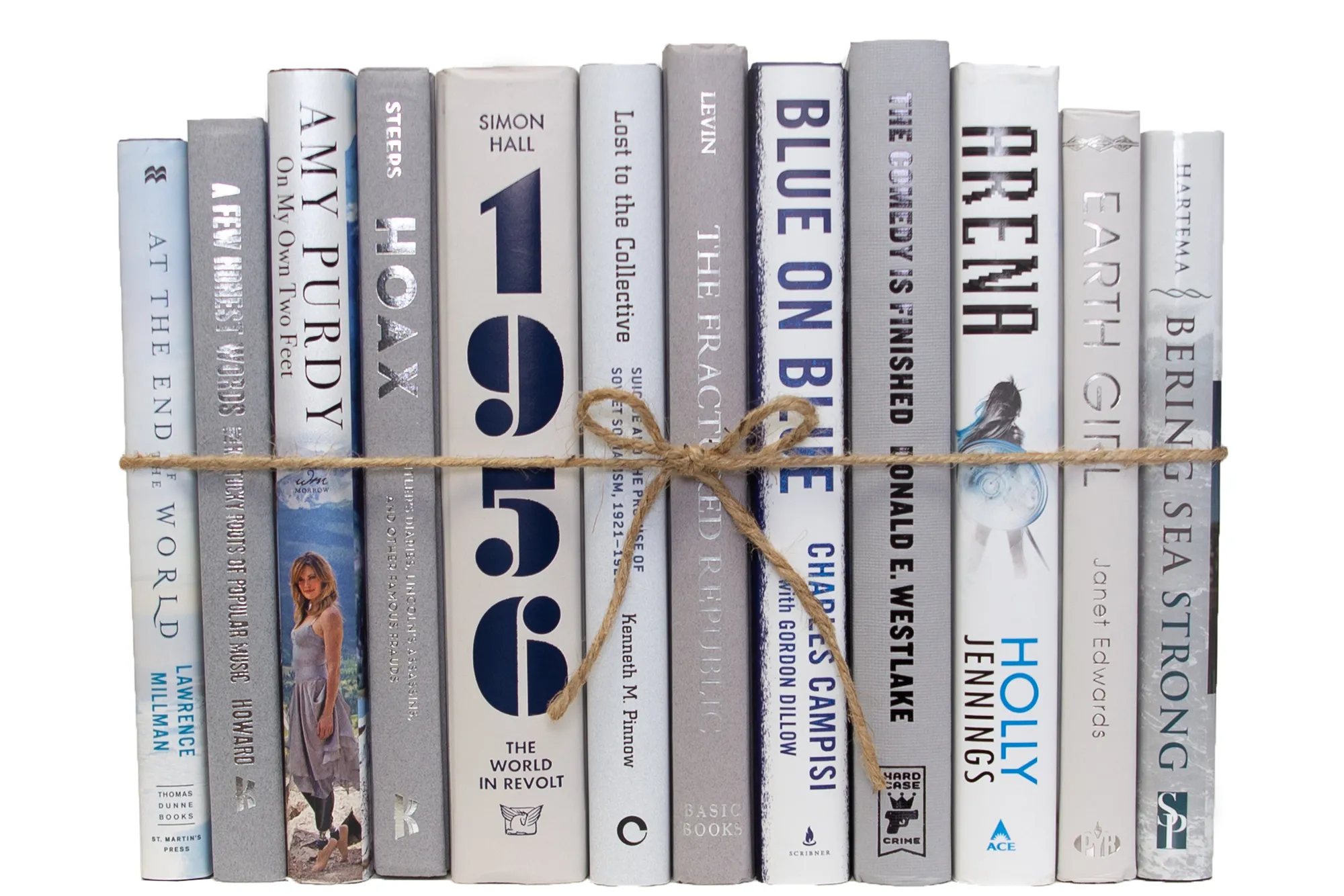 1-Foot Decorative Book Bundle, Blue Ice 2 1-Foot Decorative Book Bundle, Blue Ice