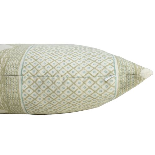 Kennedy 16x24 Lumbar Pillow, Sage/Cream 2 Kennedy 16x24 Lumbar Pillow, Sage/Cream