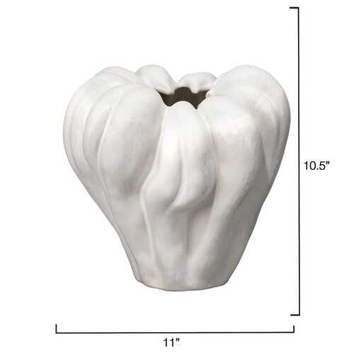 Tulip Ceramic Vase, Off White 6 Tulip Ceramic Vase, Off White