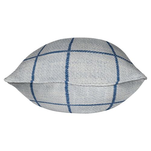 Capetown 12x21 Lumbar Pillow, Cobalt Windowpane 2 Capetown 12x21 Lumbar Pillow, Cobalt Windowpane