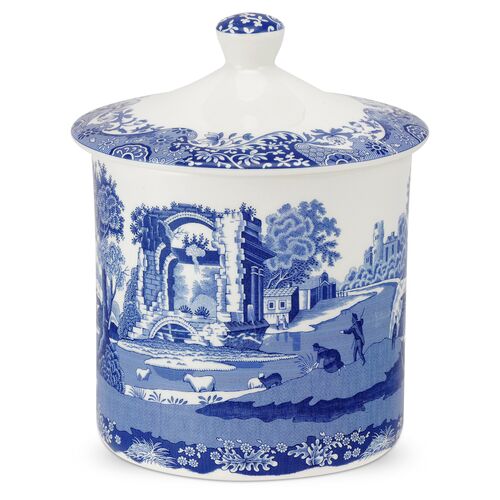 Spode Blue Italian 7.5 Inch Storage Jar