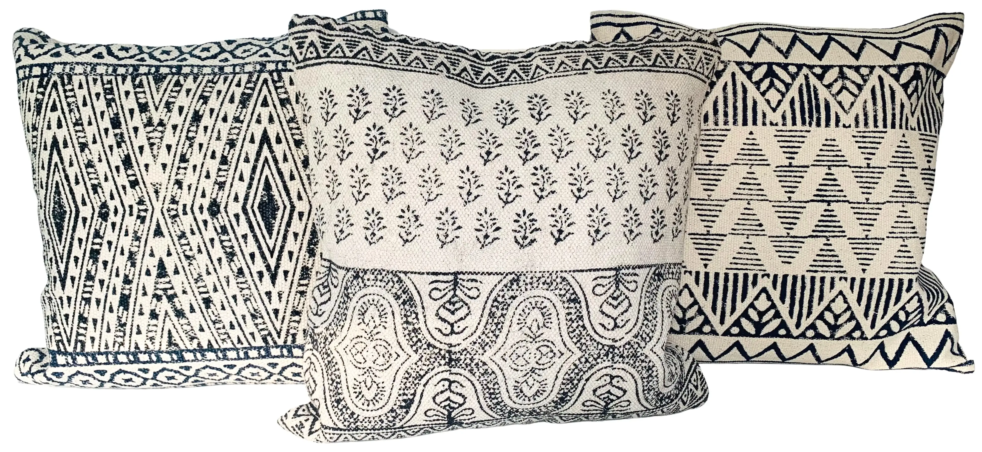 Indian Hand-Printed Pillows S3 1 Indian Hand-Printed Pillows S3