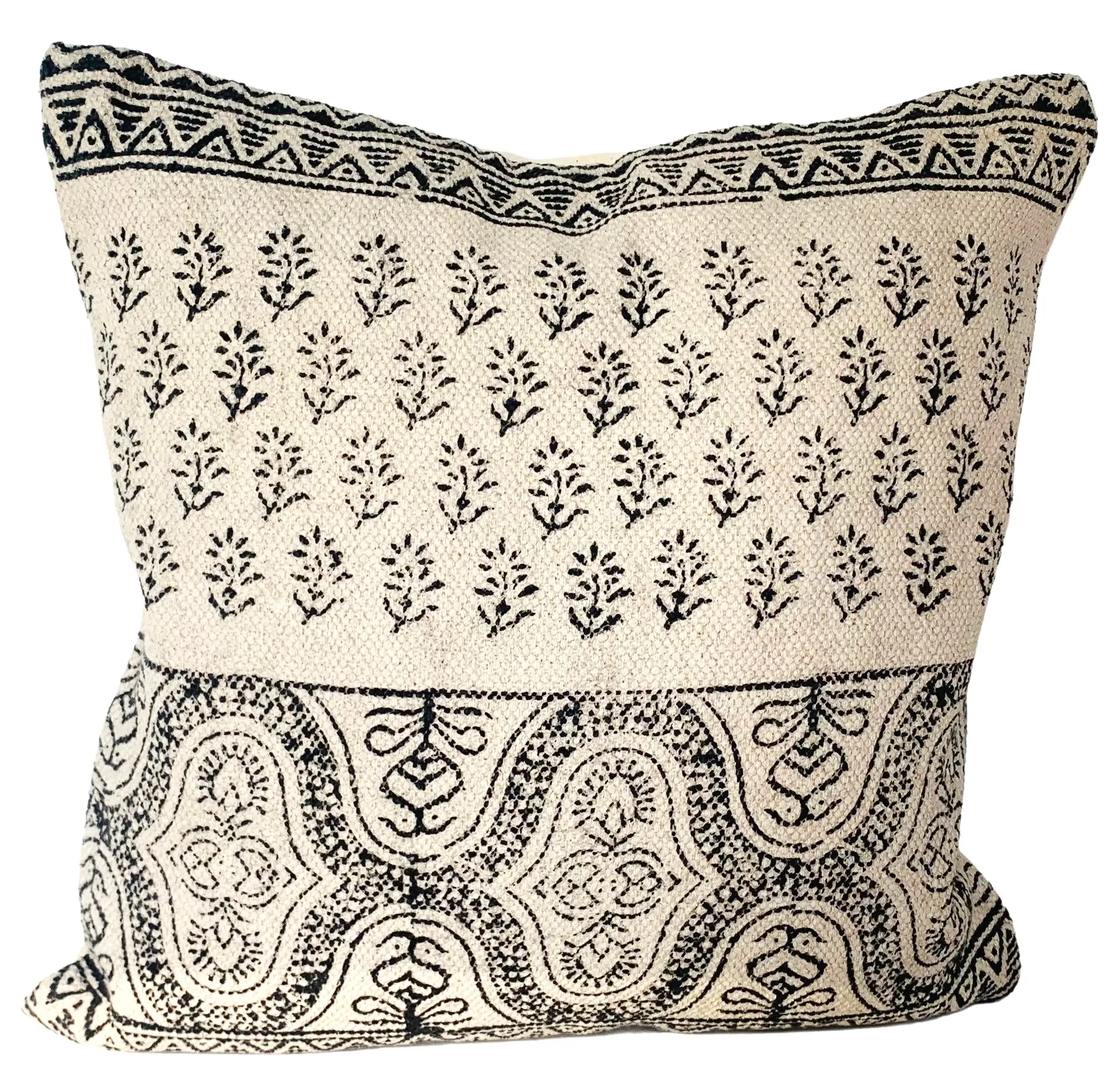 Indian Hand-Printed Pillows S3 3 Indian Hand-Printed Pillows S3