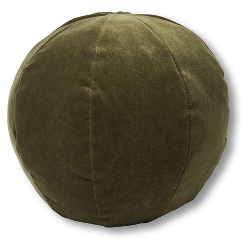 Emma 11x11 Ball Pillow, Balsam Velvet 1 Emma 11x11 Ball Pillow, Balsam Velvet