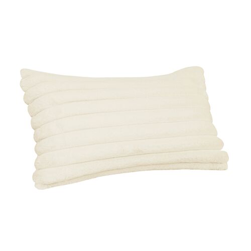 Nora Vegan Fur Channeled Lumbar Pillow 2 Nora Vegan Fur Channeled Lumbar Pillow