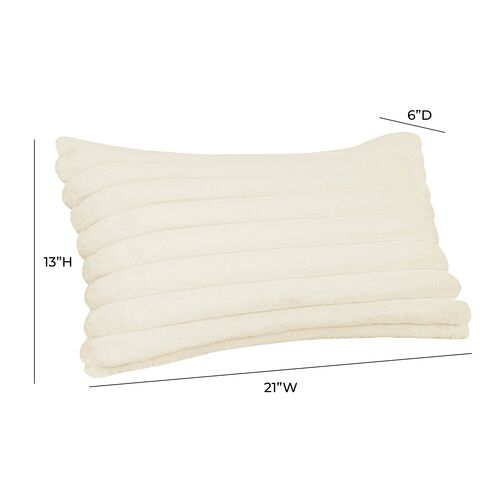 Nora Vegan Fur Channeled Lumbar Pillow 4 Nora Vegan Fur Channeled Lumbar Pillow