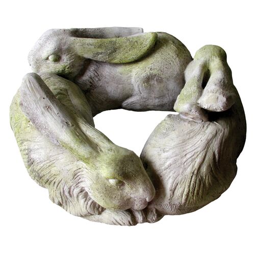 8" Rabbit Tale Outdoor Statue 1 8" Rabbit Tale Outdoor Statue