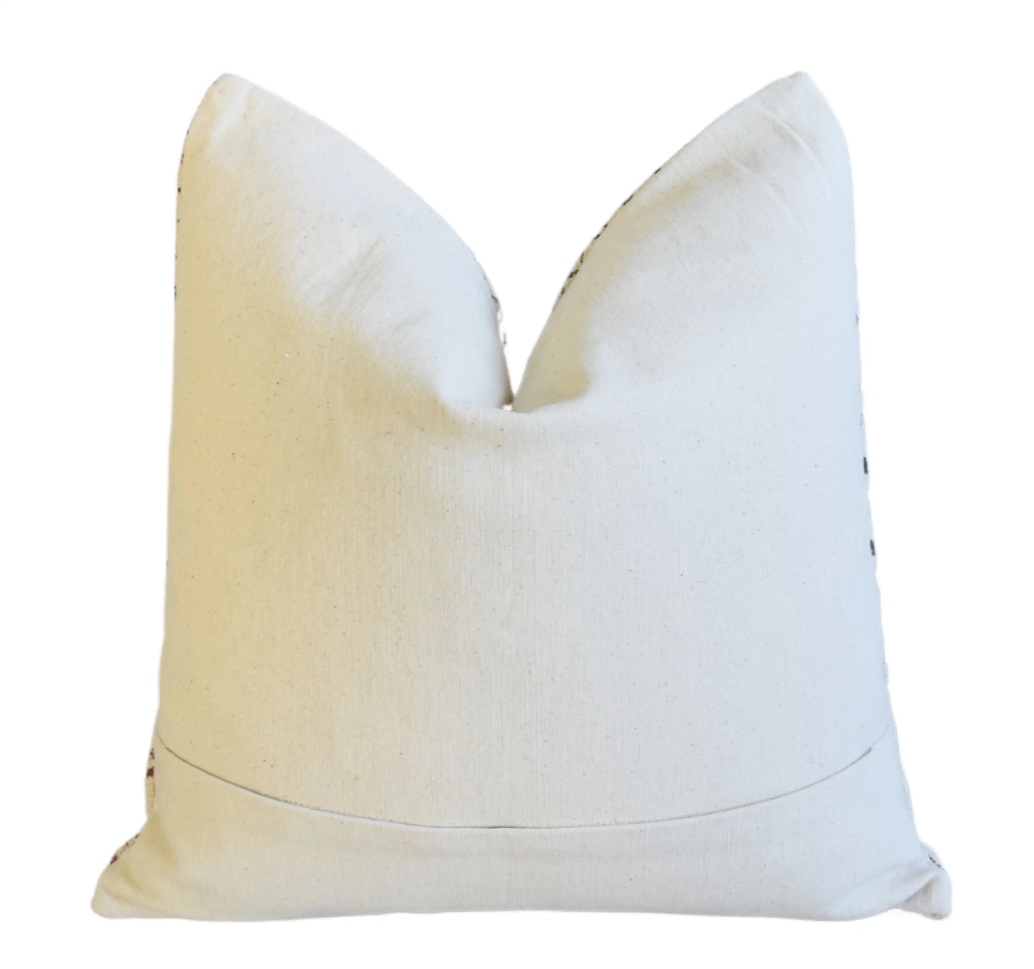 Hand-Printed Blue & White Cotton Pillow 6 Hand-Printed Blue & White Cotton Pillow