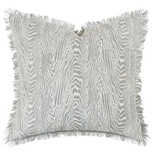 Liesl 22x22 Faux Bois Pillow, Gray 1 Liesl 22x22 Faux Bois Pillow, Gray