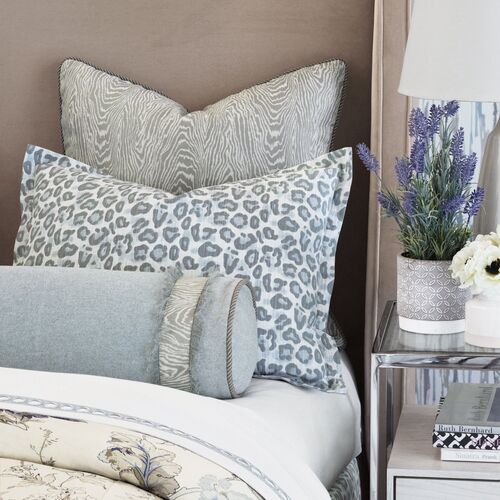 Liesl 22x22 Faux Bois Pillow, Gray 3 Liesl 22x22 Faux Bois Pillow, Gray