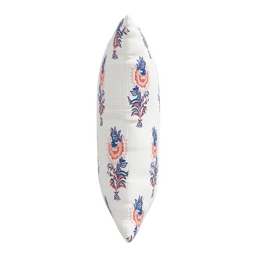 Desert Flower 20x20 Pillow, Lapis/Coral 2 Desert Flower 20x20 Pillow, Lapis/Coral