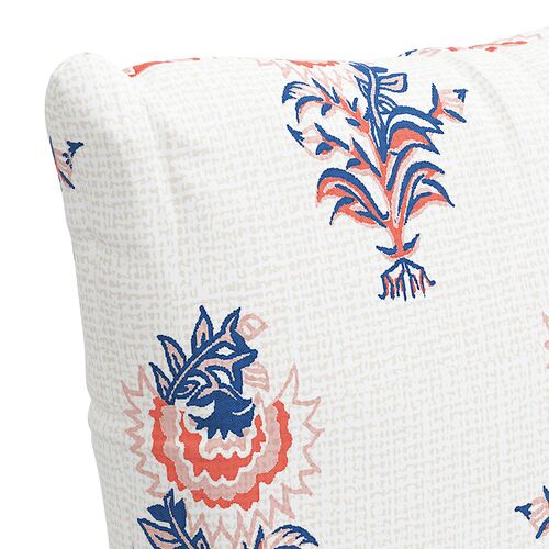 Desert Flower 20x20 Pillow, Lapis/Coral 3 Desert Flower 20x20 Pillow, Lapis/Coral