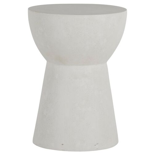 Ibis Outdoor End Table, Cast Stone 1 Ibis Outdoor End Table, Cast Stone