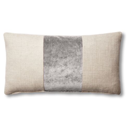 Blakely 12x23 Lumbar Pillow, Natural/Light Gray 1 Blakely 12x23 Lumbar Pillow, Natural/Light Gray