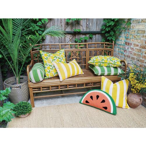Benita Lumbar Outdoor Pillow, Lemons 3 Benita Lumbar Outdoor Pillow, Lemons