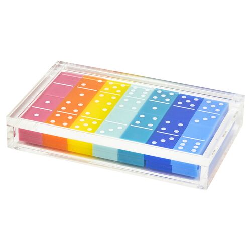 Lucite Domino Set, Multi