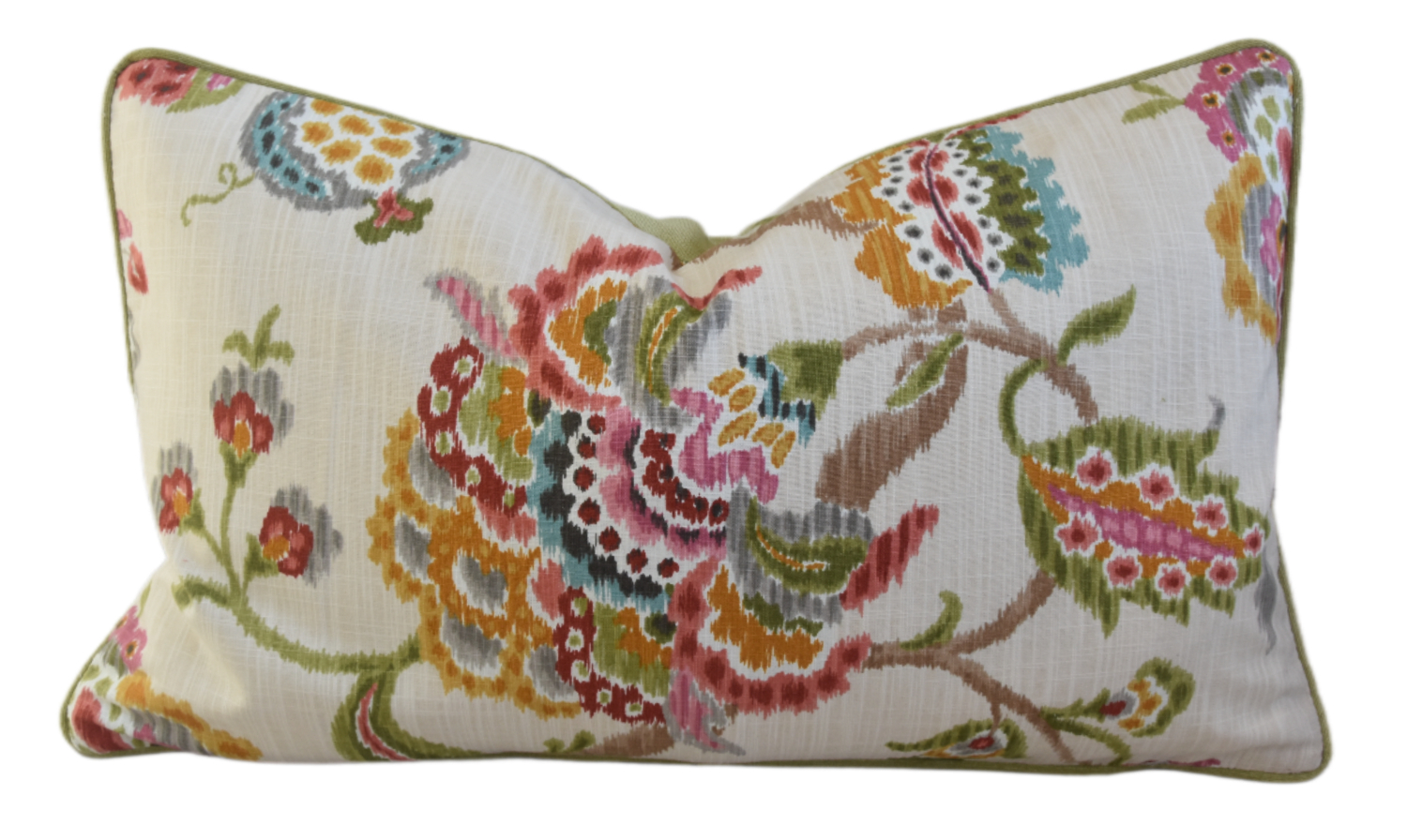 Colorful Botanical Floral Linen Pillow 1 Colorful Botanical Floral Linen Pillow