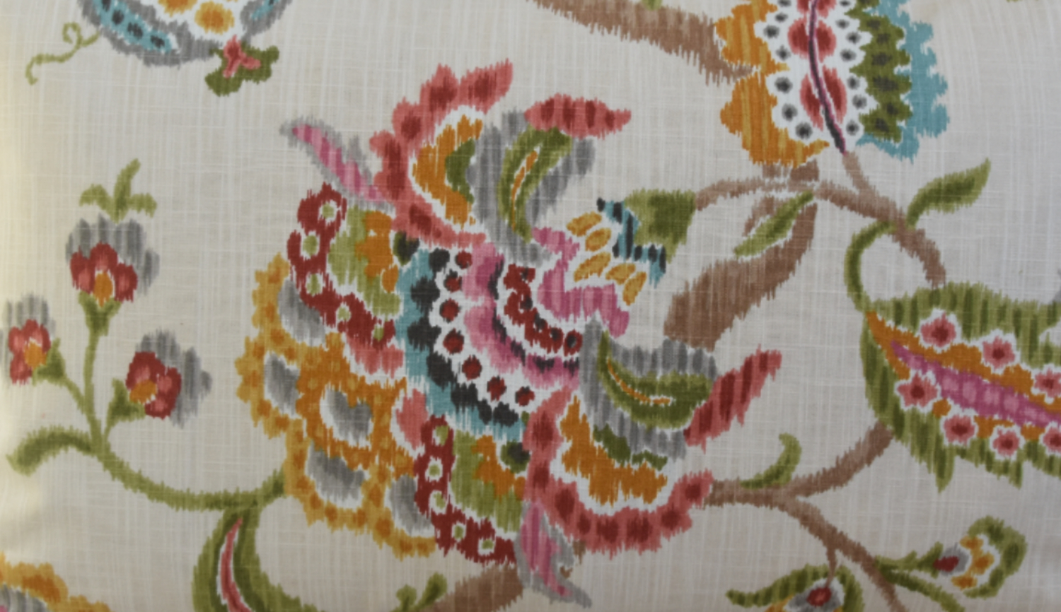 Colorful Botanical Floral Linen Pillow 3 Colorful Botanical Floral Linen Pillow