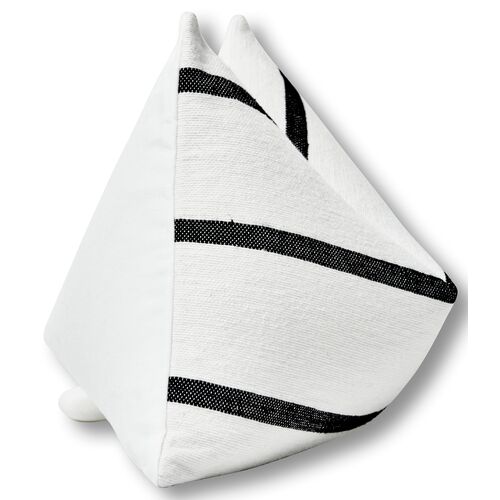 Hana 25x16 lumbar Pillow, White/Black 3 Hana 25x16 lumbar Pillow, White/Black