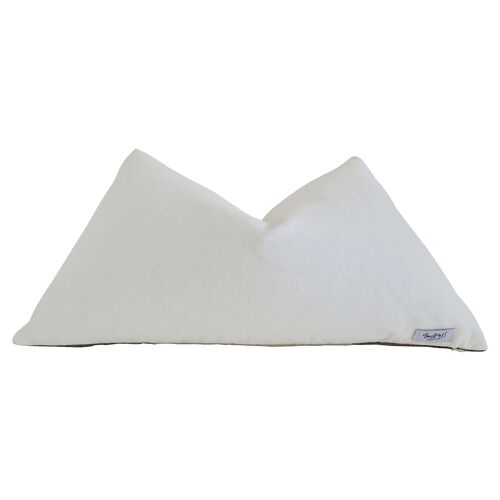 Hana 25x16 lumbar Pillow, White/Black 4 Hana 25x16 lumbar Pillow, White/Black