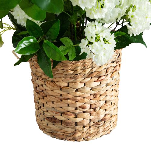 31" Faux Mixed Flower Arrangement in Hyacinth Weave Basket 3 31" Faux Mixed Flower Arrangement in Hyacinth Weave Basket