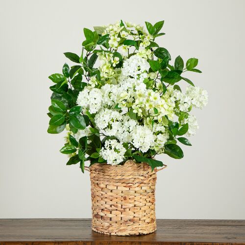 31" Faux Mixed Flower Arrangement in Hyacinth Weave Basket 5 31" Faux Mixed Flower Arrangement in Hyacinth Weave Basket