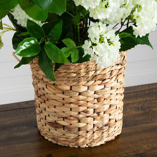 31" Faux Mixed Flower Arrangement in Hyacinth Weave Basket 6 31" Faux Mixed Flower Arrangement in Hyacinth Weave Basket