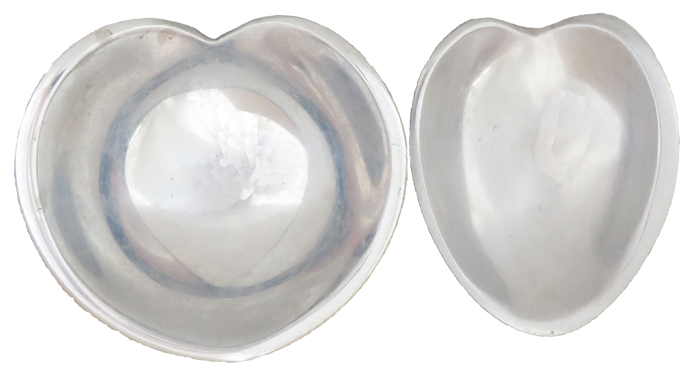 Nambe Sculptural Heart Shaped Bowls, S/2 1 Nambe Sculptural Heart Shaped Bowls, S/2