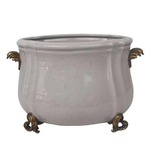 Alorian Porcelain Planter, Cream