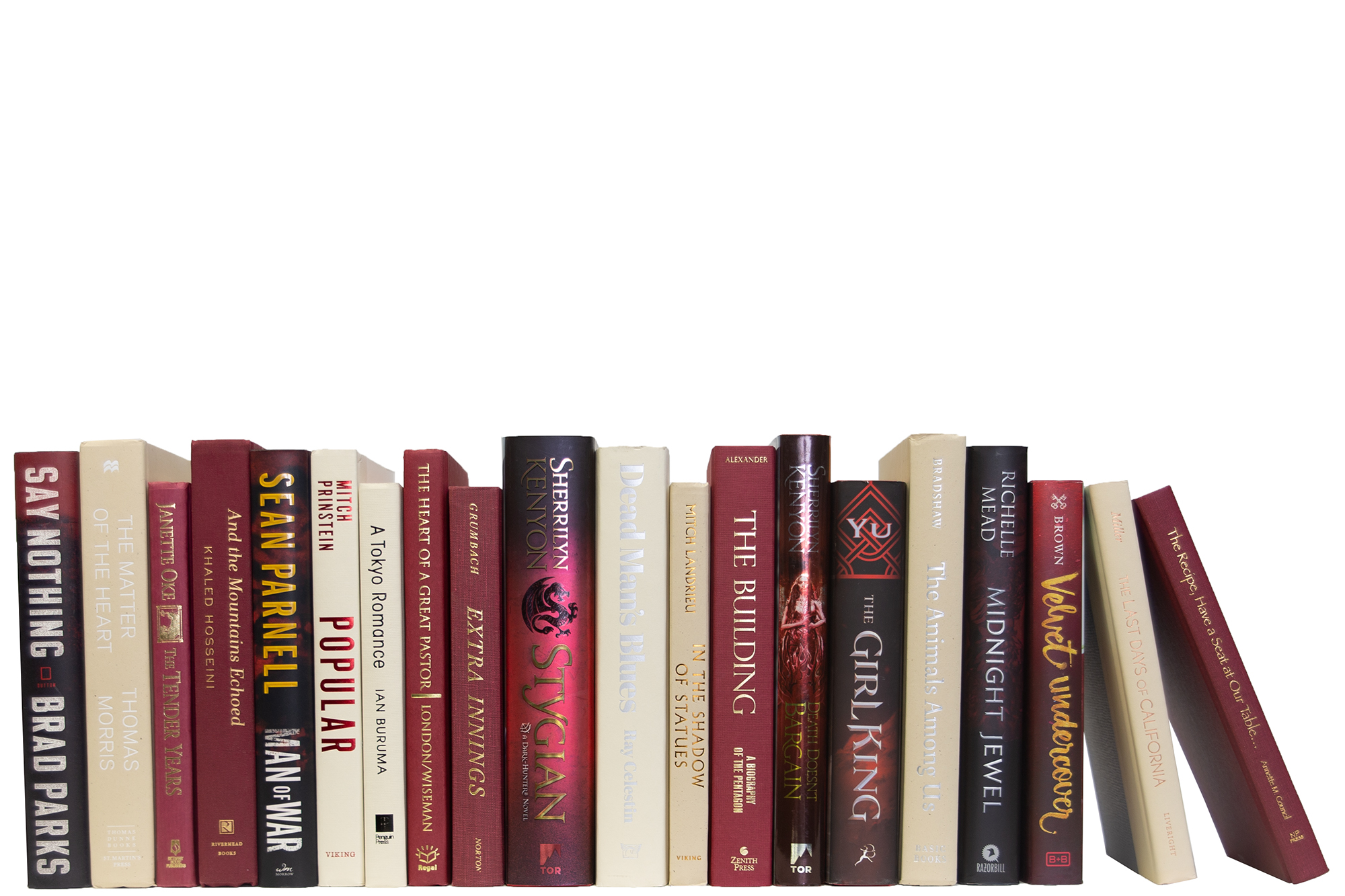 Modern Decorative Books by the Foot, Cranberry 1 Modern Decorative Books by the Foot, Cranberry