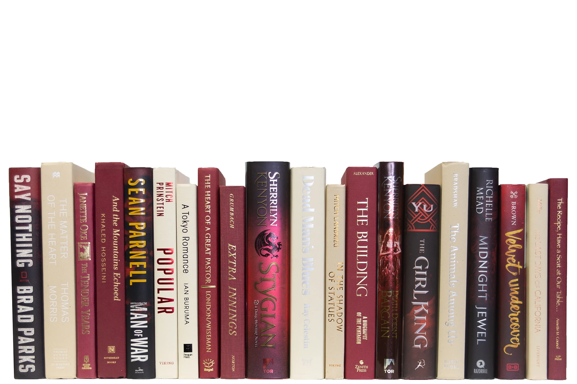 Modern Decorative Books by the Foot, Cranberry 2 Modern Decorative Books by the Foot, Cranberry