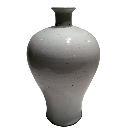 14" Mei Ping Vase, Light Gray 1 14" Mei Ping Vase, Light Gray