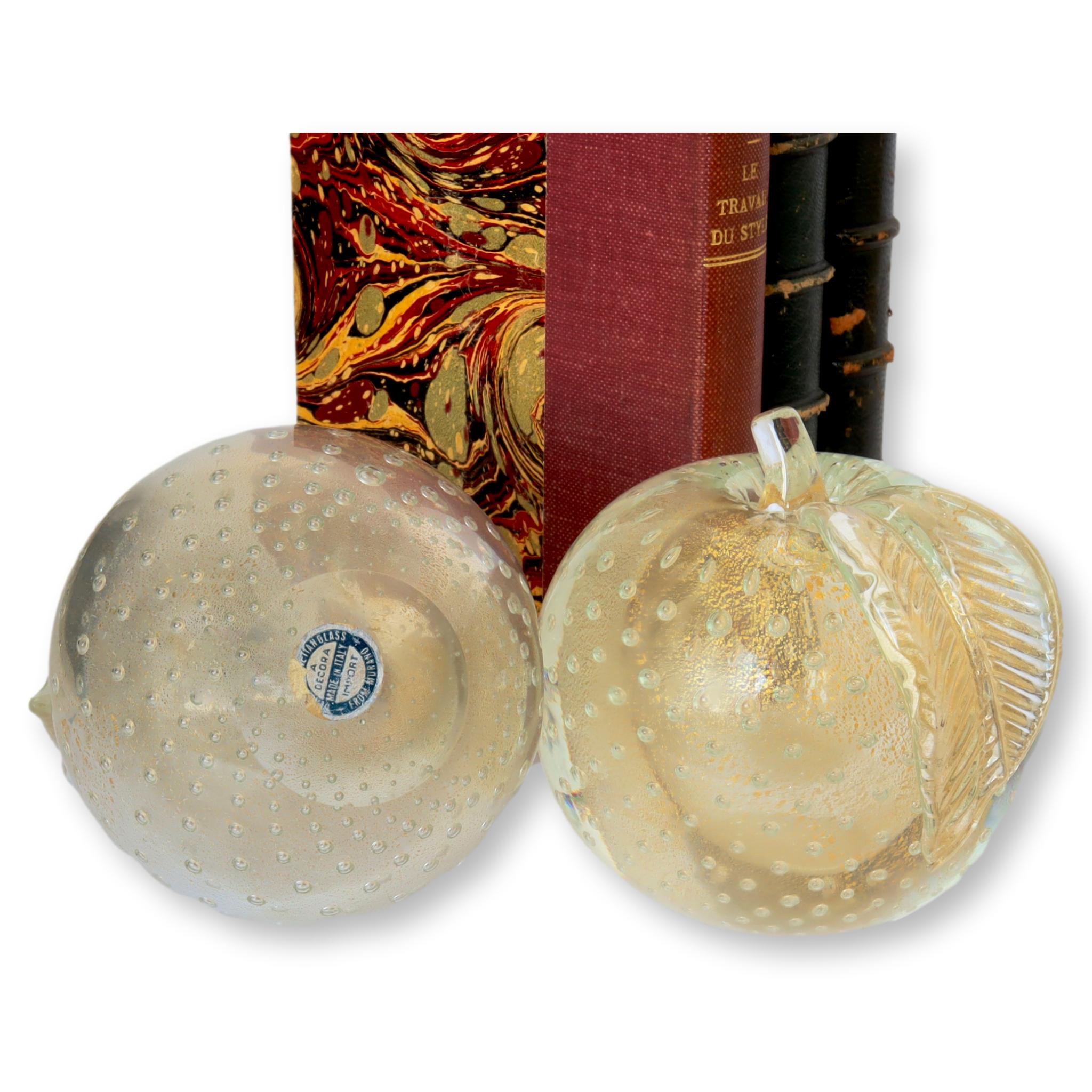 Midcentury Murano Pear & Apple Bookends 5 Midcentury Murano Pear & Apple Bookends