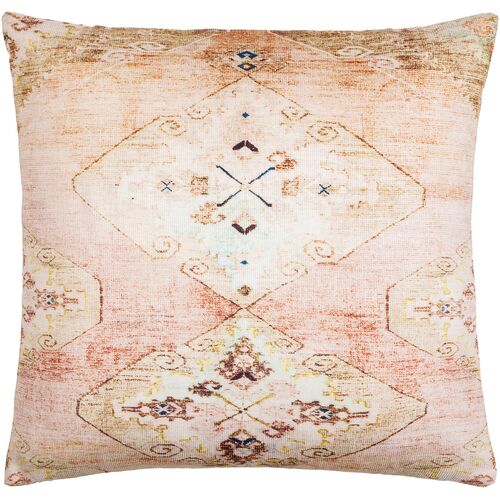 Emily Jean Indoor/Outdoor Pillow, Rust/Medium Gray 3 Emily Jean Indoor/Outdoor Pillow, Rust/Medium Gray